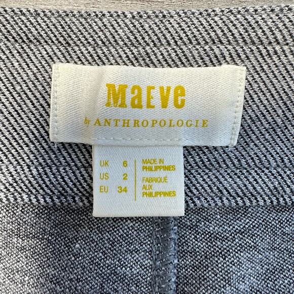 Anthropologie Maeve Wide Leg Pants front Seam and Front Slit Trousers 2 - Picture 8 of 14